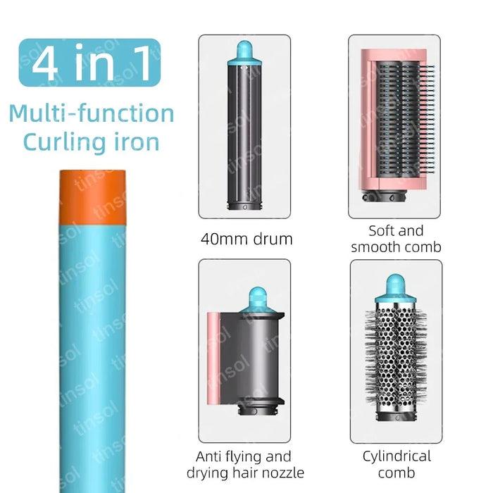 Professional Hair Dryer & Styler – Coanda Airflow with Curling, Straightening & Anti-Frizz Nozzles - Samanta Factory