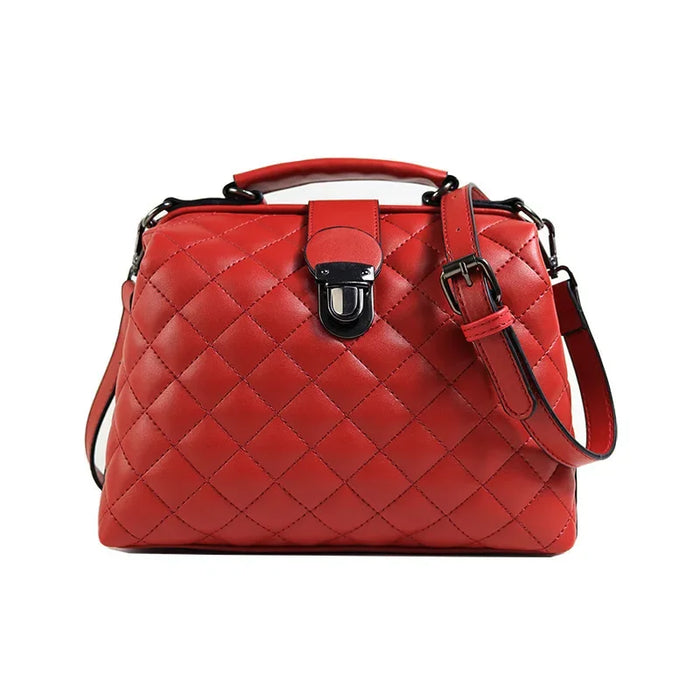 Women’s Shoulder & Crossbody Bag – Trendy Rhomboid Doctor Handbag - Samanta Factory