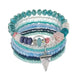 Bohemian Bracelet Set – Stackable Beaded Bangles with Crystals & Pearls for Everyday Wear - Samanta Factory