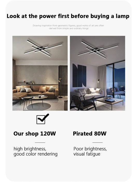 Ceiling Light – Modern Nordic Iron & Acrylic Design with LED Illumination