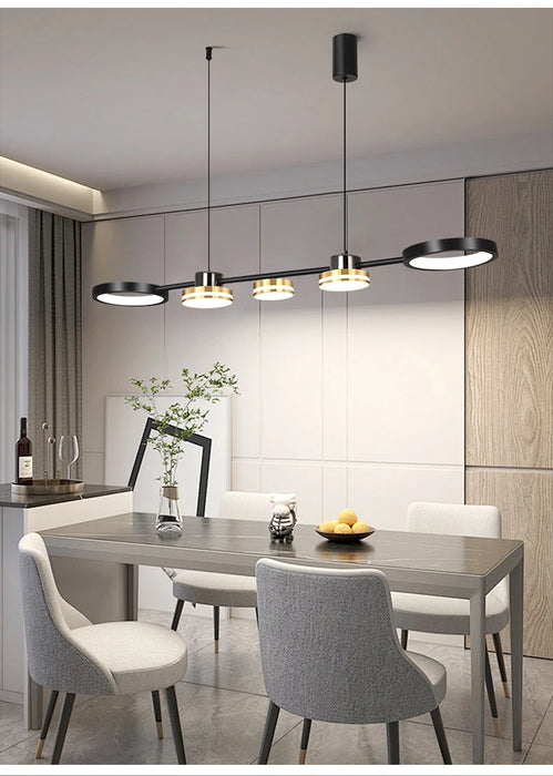 Modern Ring Pendant Light – 48W LED Chandelier with Soft Eye-Care Illumination