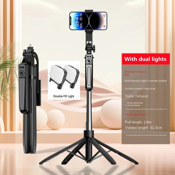 Bluetooth Selfie Stick Tripod – Lightweight 180cm Extendable with Remote for iOS & Android - Samanta Factory