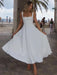 A-line Strap Long Dress – Square Neck & Backless Design - Samanta Factory