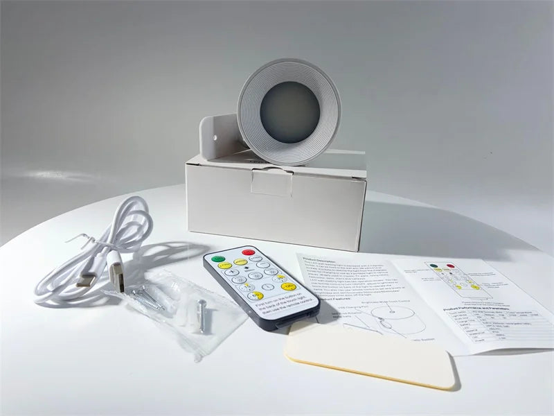 Rechargeable LED Wall Light – Touch Control with 3 Colour Modes & Adjustable 360° Rotation - Samanta Factory