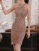 Sequin Mini Dress – Halter Neck & Slim Fit - Samanta Factory