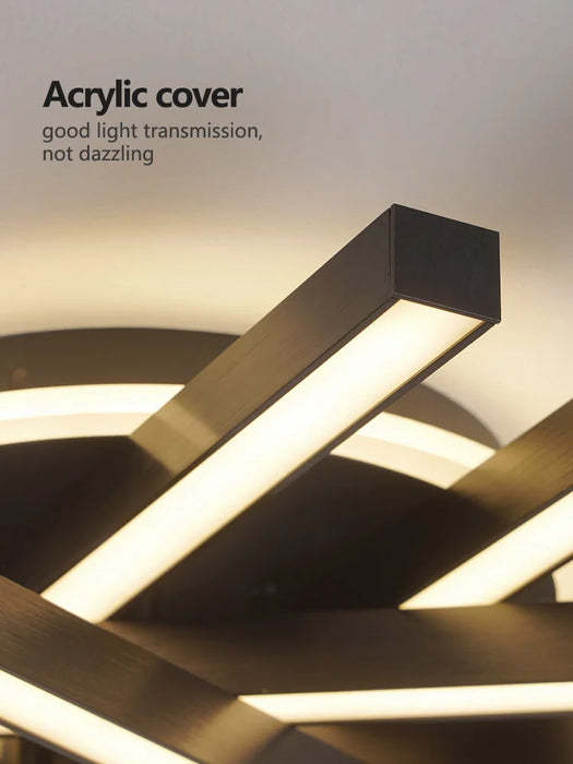 LED Ceiling Light – Modern 4-Bulb Aluminum Fixture for Living Spaces