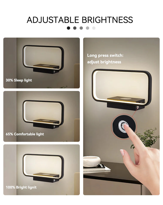 Modern Wall Light – Infinite Dimming LED for Bedroom & Living Room Ambience - Samanta Factory