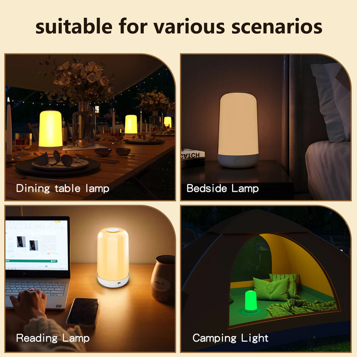 Smart RGB Night Light Lamp – Touch Control with App - Samanta Factory