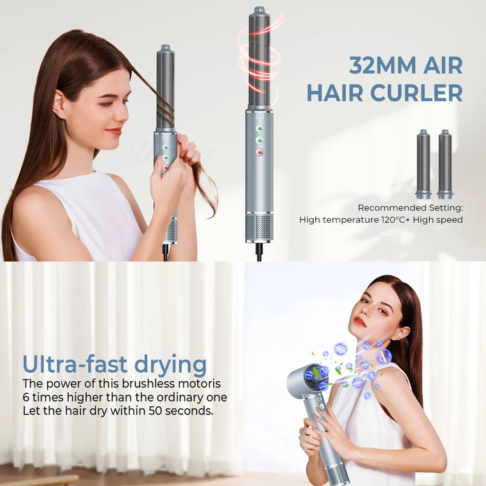 High-Speed Ionic Hair Dryer – 110000 RPM Brushless Motor with Anti-Scald Protection - Samanta Factory