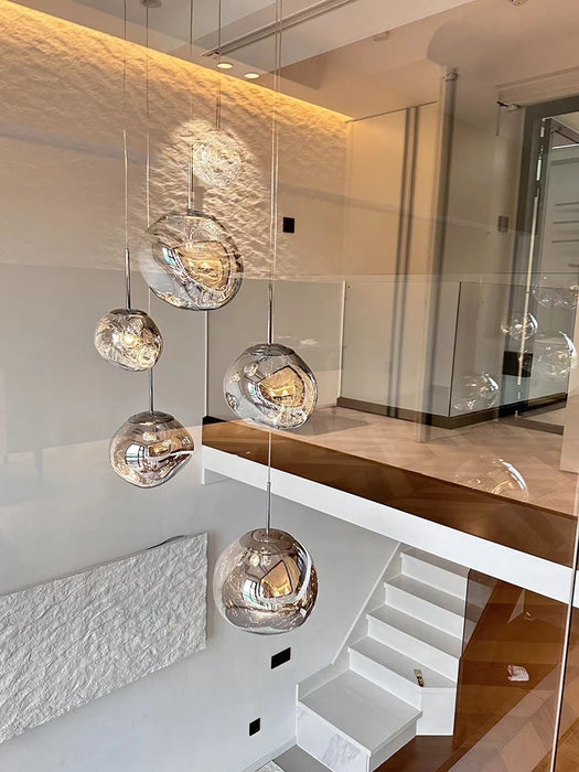 Modern Pendant Light – Energy-Saving LED Cord Fixture with Iron Finish - Samanta Factory