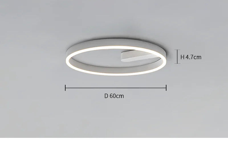 LED Ceiling Light – Modern Surface-Mounted Design with Dimmable Remote Control