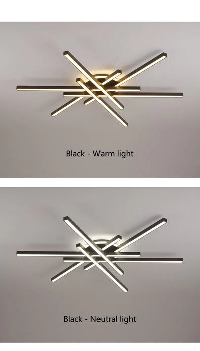 LED Ceiling Light – Modern 4-Bulb Aluminum Fixture for Living Spaces
