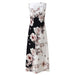 Bohemian Maxi Dress – Sleeveless Floral Print with Loose Swing Silhouette - Samanta Factory