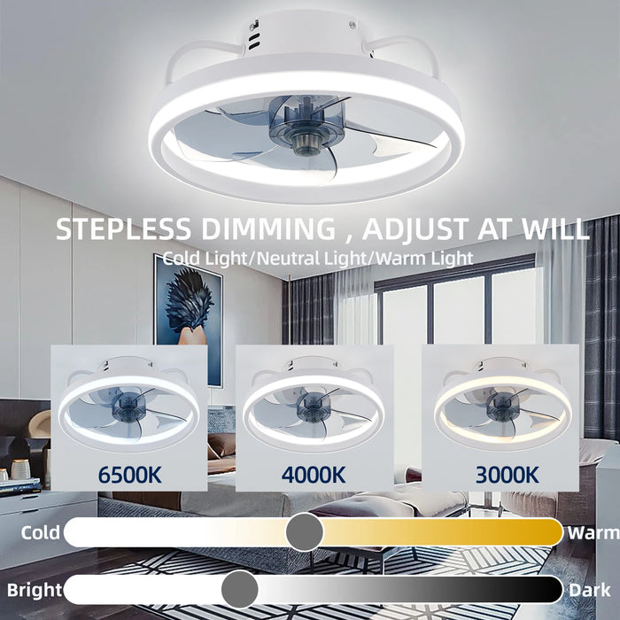 Smart Ceiling Fan with Light – Remote Controlled Modern LED Ceiling Fixture - Samanta Factory