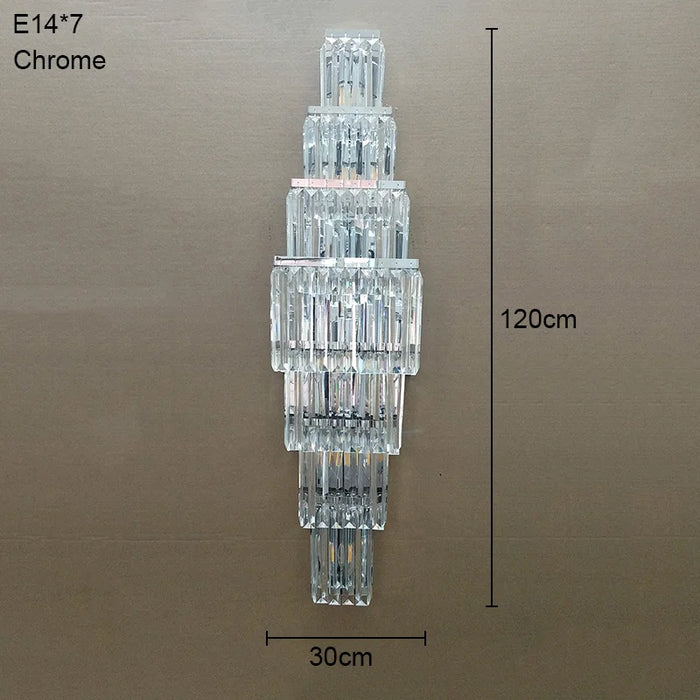 Crystal Wall Lamp – Modern Gold LED Lighting for Dining & Bedroom