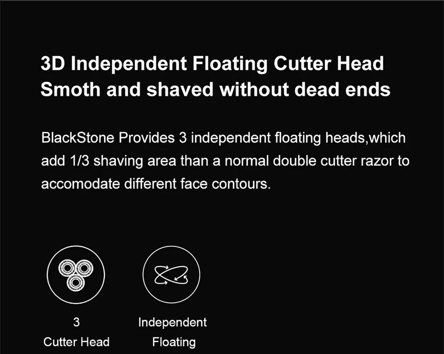 Electric Shaver for Men – 3D Floating Heads with Auto-Grinding Blades & Smart ESM System - Samanta Factory