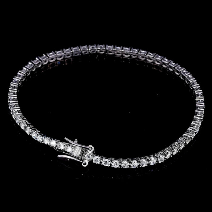 Moissanite Vintage Bracelet – 925 Sterling Silver Unisex Jewelry - Samanta Factory
