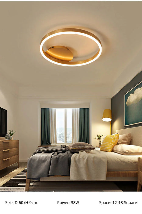 Modern LED Chandelier – Dimmable Semi-Flush Mount with Remote Control