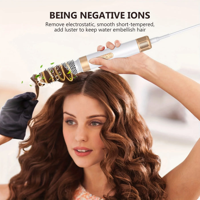 Hair Dryer Brush – 3-Speed Styling with ION Tech & Anti-Scald Safety - Samanta Factory