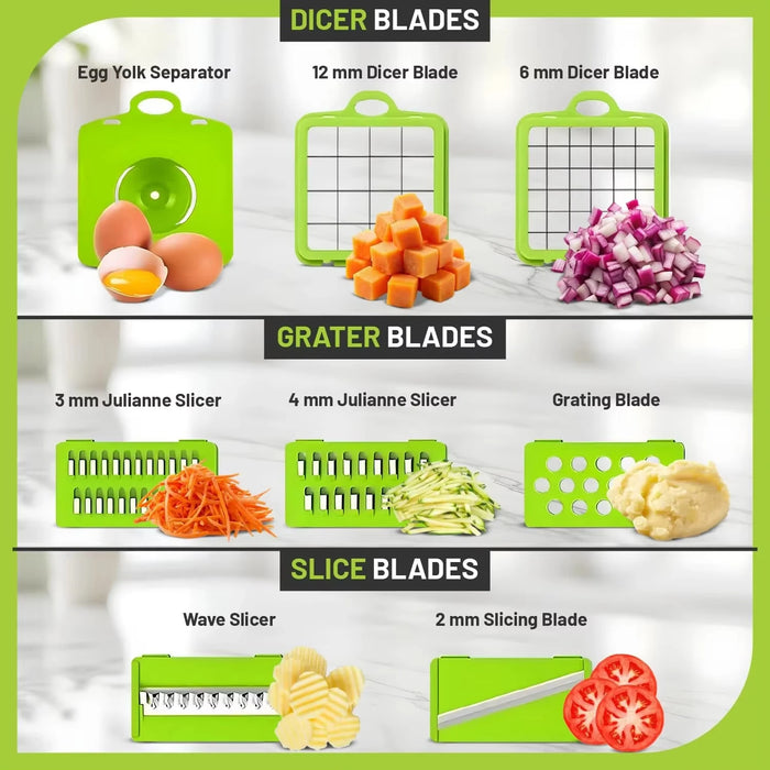 22 in 1 Multifunctional Vegetable Chopper Onion Grater Carrot Potato Shredder Fruit Slicer Garlic Chopper Kitchen Gadget Tool - Samanta Factory
