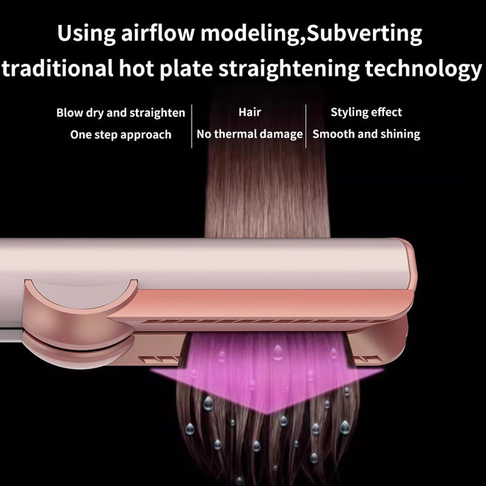 2-in-1 Hair Straightener & Dryer – Dual-Function Styling with Negative Ion Technology - Samanta Factory
