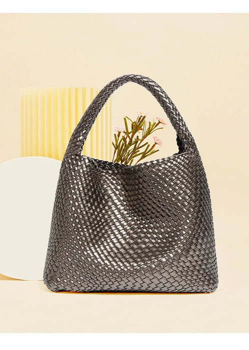 Stylish Split Leather Bucket Shoulder Bag – Versatile Women’s Handbag for Work & Casual Outings - Samanta Factory