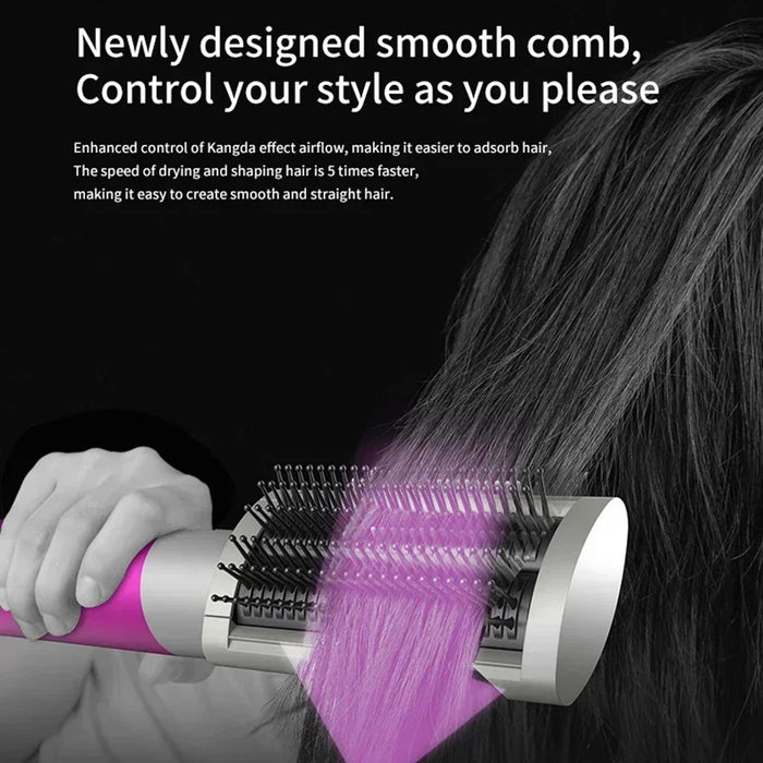 Professional Hair Dryer & Styler – Coanda Airflow with Curling, Straightening & Anti-Frizz Nozzles - Samanta Factory