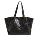 Vintage PU Leather Shoulder Tote – Soft Casual Bag with Lock Closure - Samanta Factory