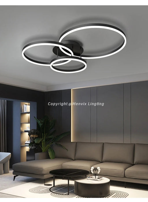 LED Ceiling Light – Art Deco Aluminum Design with Dimmable LED Bulbs