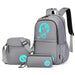 Luminous School Backpack Set – 3-in-1 Glow-in-the-Dark Bag with Laptop Compartment & Accessories - Samanta Factory