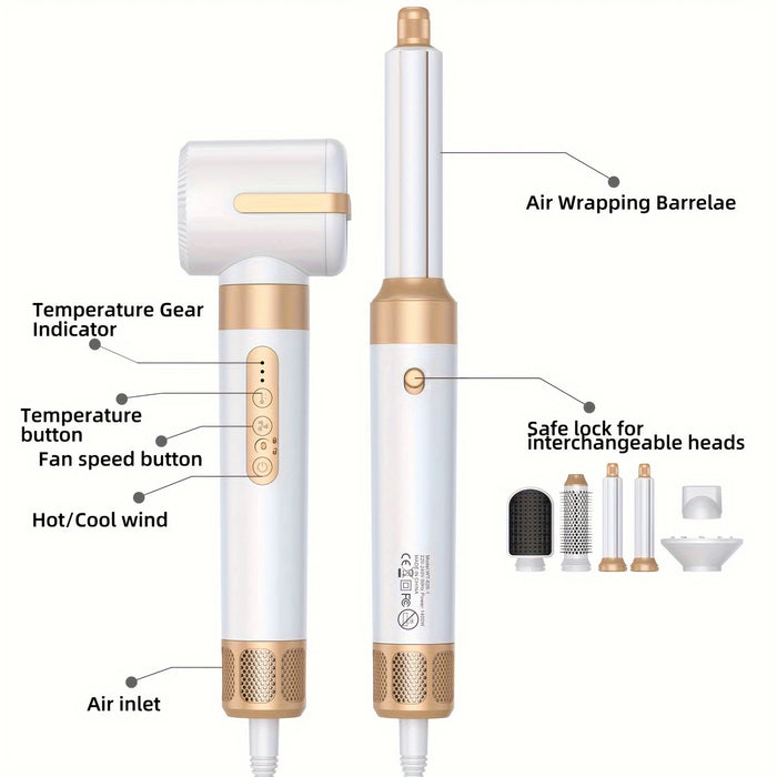 Hair Dryer Brush – 3-Speed Styling with ION Tech & Anti-Scald Safety - Samanta Factory