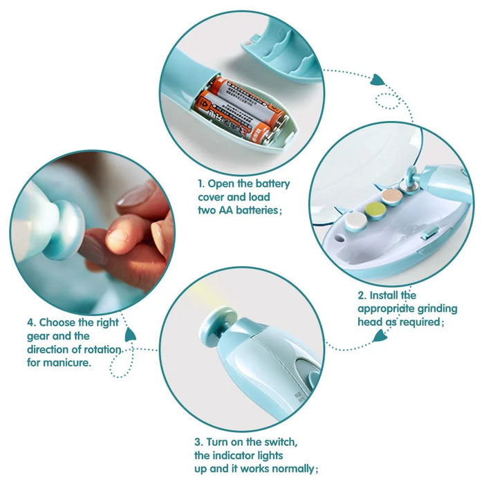Electric Baby Nail Trimmer – Safe & Gentle Nail Clipper for Newborns and Toddlers - Samanta Factory