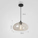 Modern Glass Pendant Light – Elegant LED Ceiling Fixture with Iron Finish - Samanta Factory