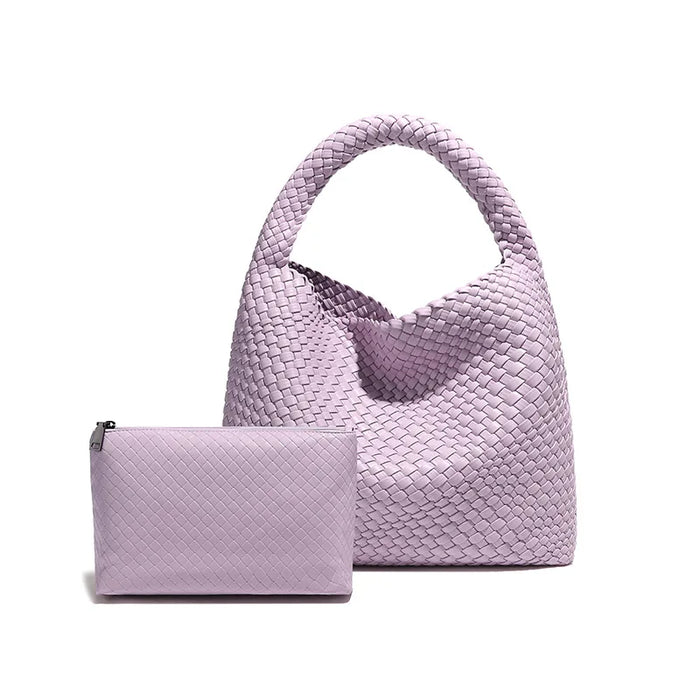 Stylish Split Leather Bucket Shoulder Bag – Versatile Women’s Handbag for Work & Casual Outings - Samanta Factory