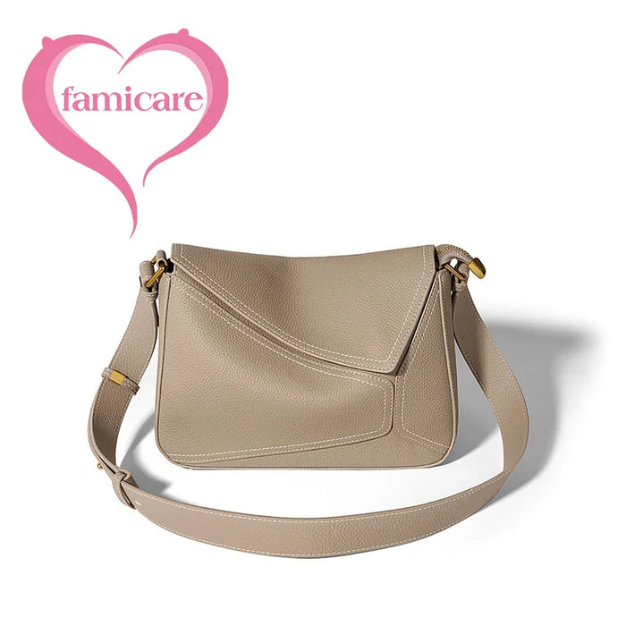 Stylish Split Leather Bucket Shoulder Bag – Versatile Women’s Handbag for Work & Casual Outings - Samanta Factory