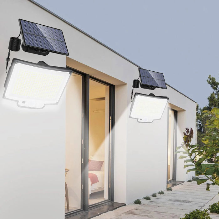 Solar Security Light – 3-Head Motion Sensor with Super Bright 348 LEDs