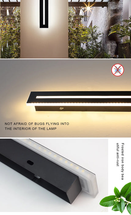 Waterproof LED Wall Sconce – IP65 Long Outdoor Light for Garden & Exterior Decor - Samanta Factory
