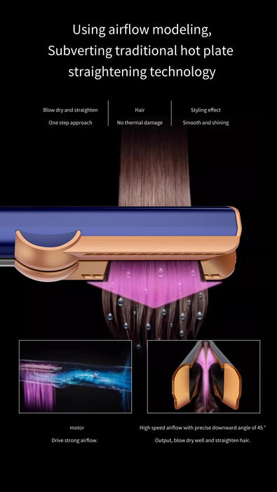 2-in-1 Hair Straightener & Dryer – Dual-Function Styling with Negative Ion Technology - Samanta Factory