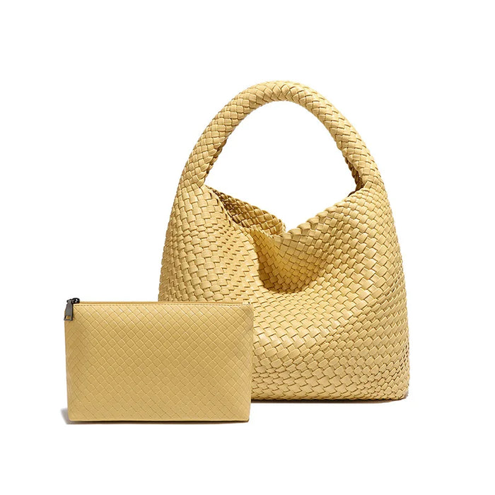 Stylish Split Leather Bucket Shoulder Bag – Versatile Women’s Handbag for Work & Casual Outings - Samanta Factory
