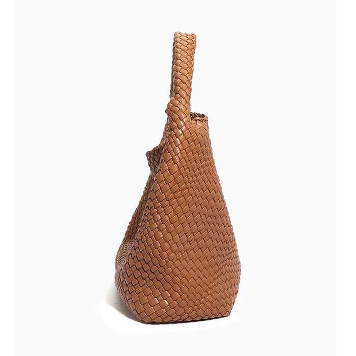 Stylish Split Leather Bucket Shoulder Bag – Versatile Women’s Handbag for Work & Casual Outings - Samanta Factory