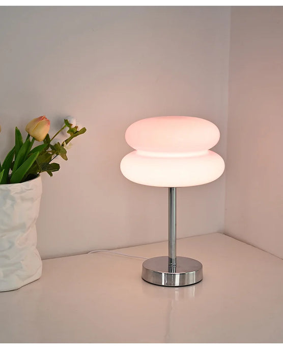 Modern Stained Glass Table Lamp – Touch Control LED Bedside Lighting