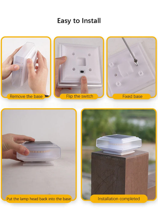 Solar Column Headlight – Waterproof LED Outdoor Lamp with Intelligent Light Control