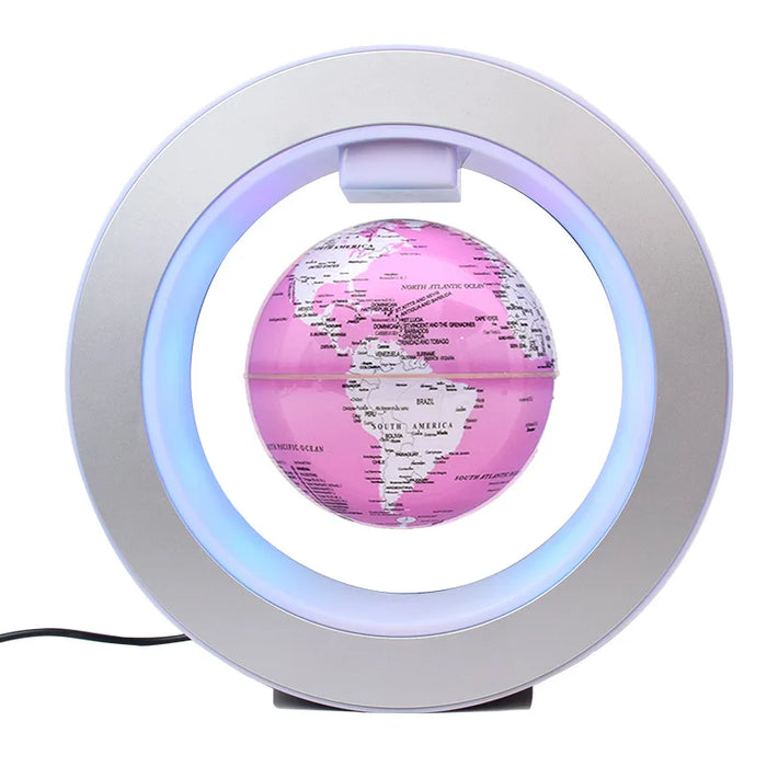 Floating Moon Globe Lamp – O-Type Magnetic Frame with LED Night Light - Samanta Factory