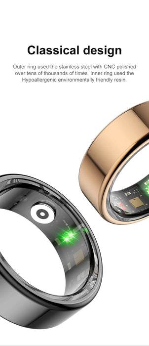 Smart Fitness Ring – Health Tracking with Sleep, Heart Rate & Gesture Control - Samanta Factory