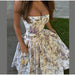 A-line Strap Long Dress – Square Neck & Backless Design - Samanta Factory