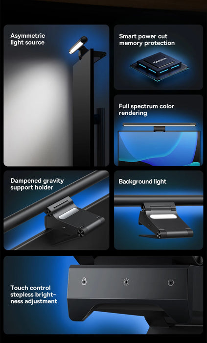 LED Screen Light Bar – Asymmetric Eye-Care Desk Lamp
