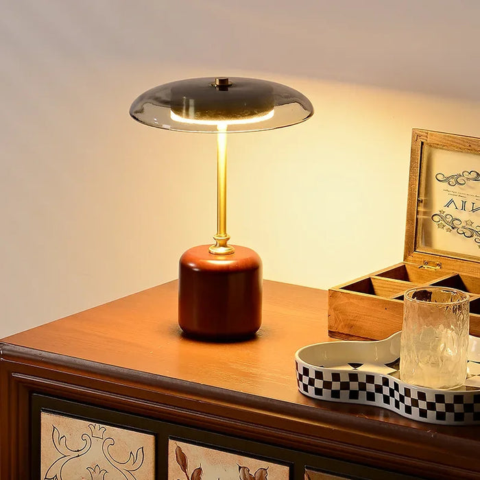 French Retro Floor Lamp – Luxury LED Table & Bedside Lighting with Clear Glass Shade