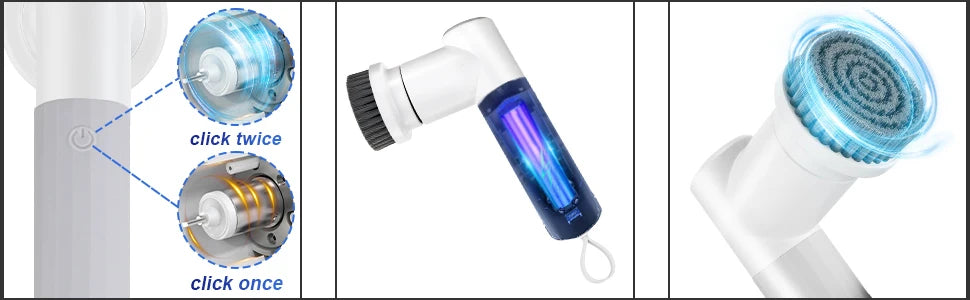 Electric Cleaning Brush – Rechargeable Scrubber with 180-Minute Runtime - Samanta Factory