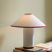 Japanese Wabi-Sabi White Mushroom Table Lamp with Fabric Shade