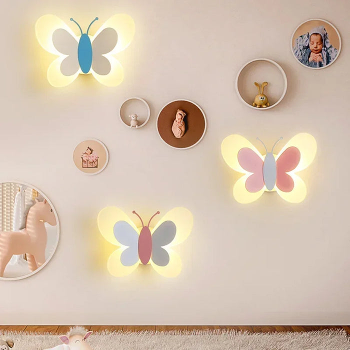Butterfly Wall Lamp – Colorful LED Acrylic Light for Kids’ Room & Nursery - Samanta Factory